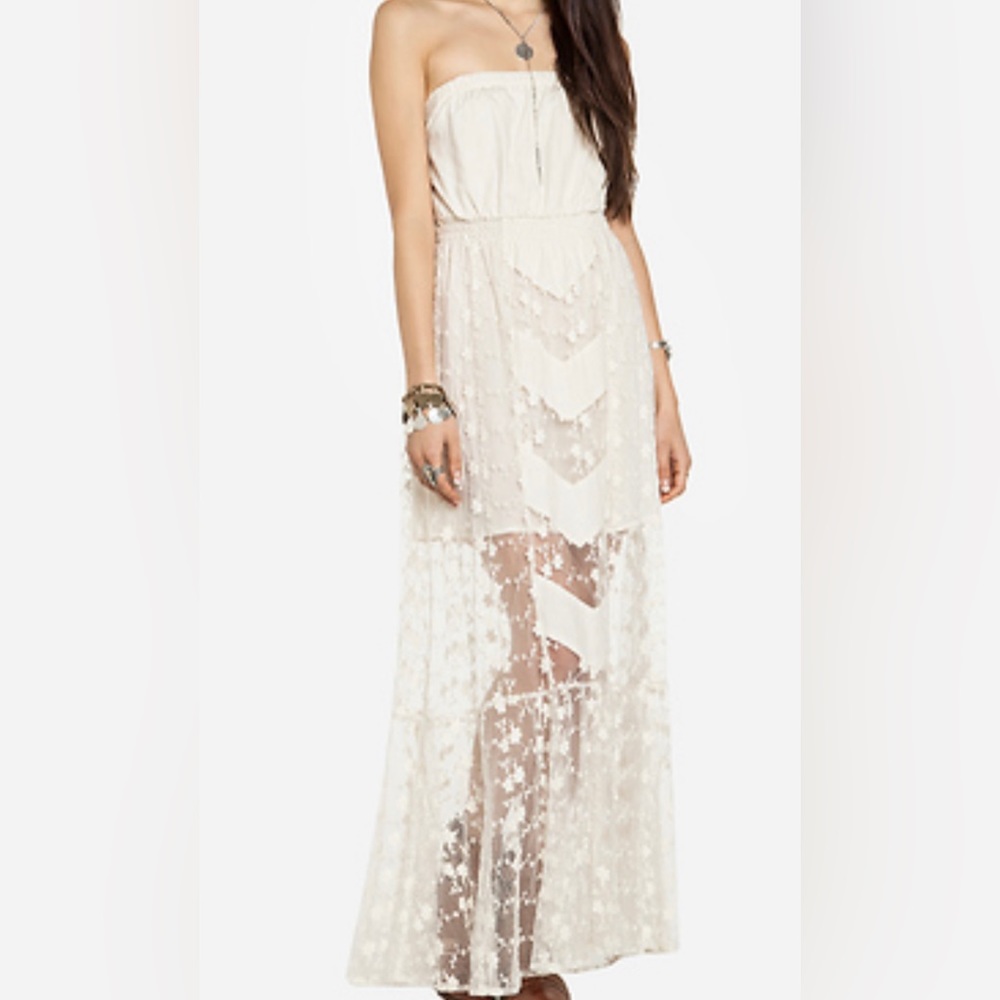 Line & Dot lace chevron dress